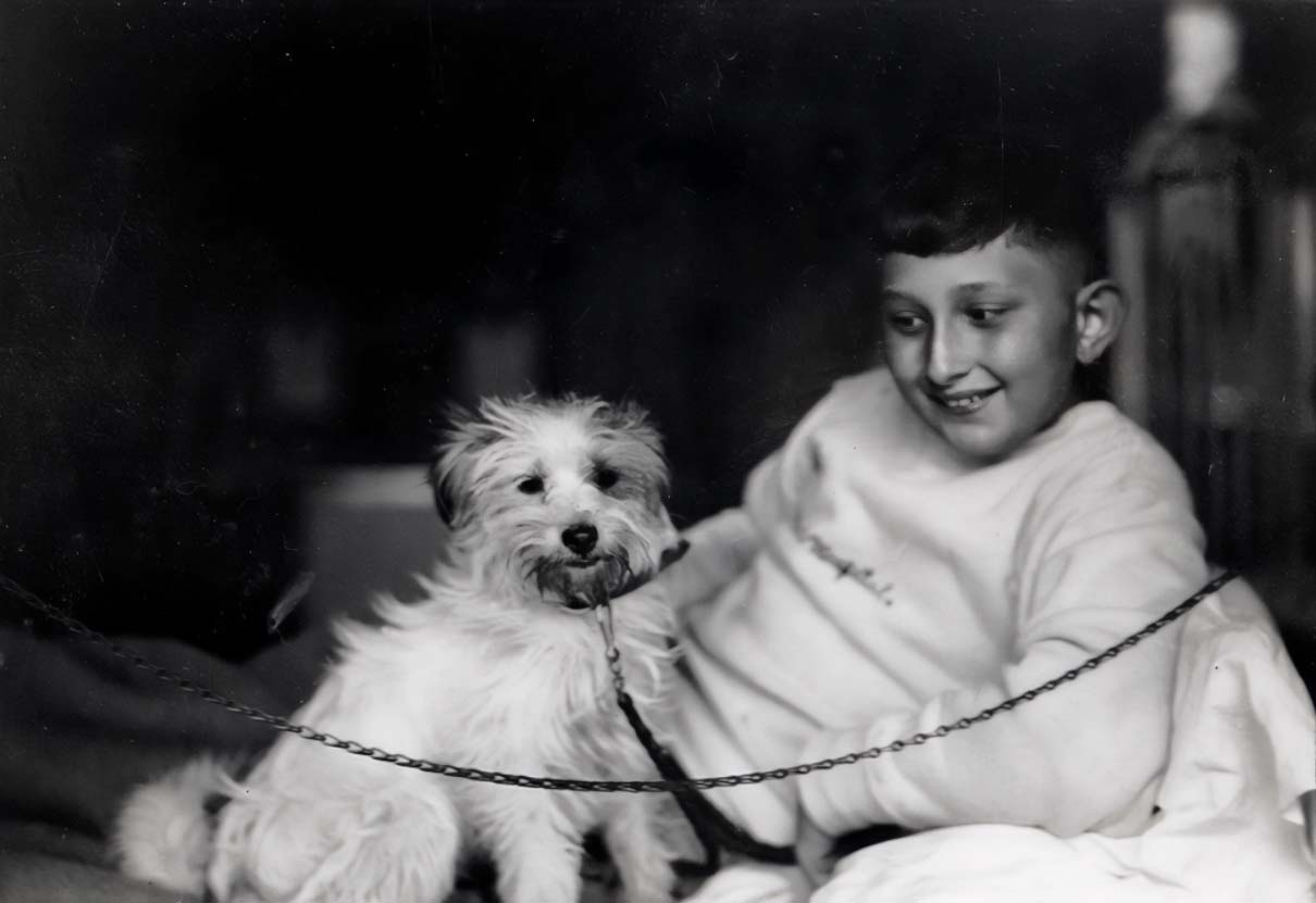 Boy with his dog at Seaside Hospital